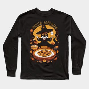 Pizza Wizard Magical Witch Long Sleeve T-Shirt